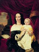 Portrait of Johana de Geer-Trip with daughter.